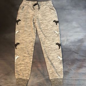 Womans VS Pink joggers w bling gray